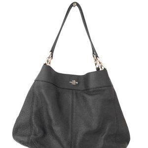 Coach Black Pebbled Leather Satchel Shoulder Bag - Like New